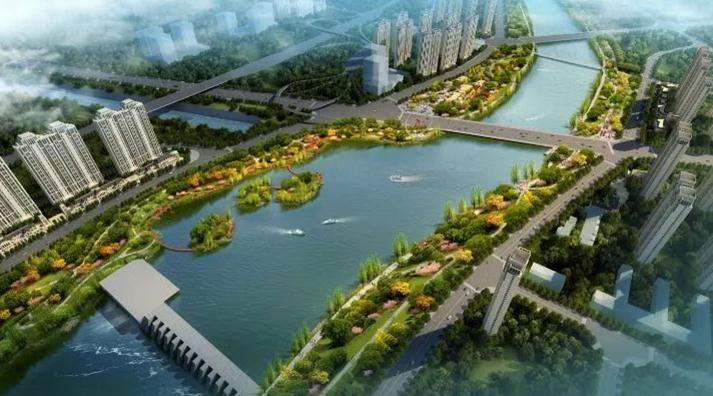 (贾鲁河文化路段效果图)