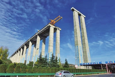 125米高!全省最高墩桥梁在三门峡这里