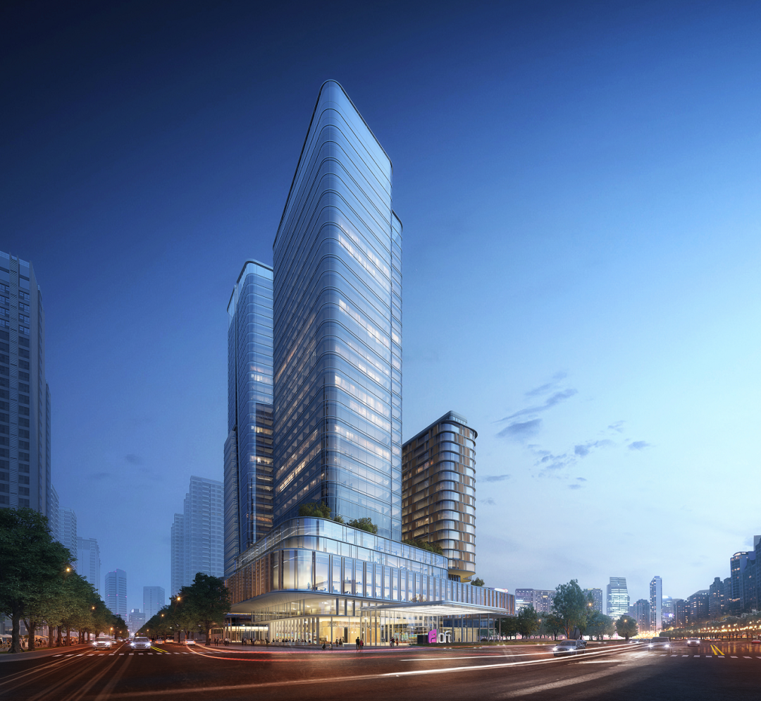 喜来登酒店效果图龙湖天街效果图郑州金水外国语学校郑州市金水区纬五