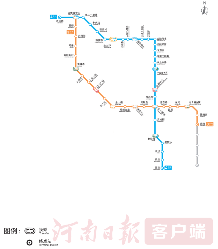 刚刚郑州地铁3号线4号线双线通车